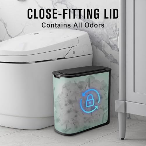 Cesun Automatic Small Bathroom Trash Can with Lid, 2.6 Gallon, Black - Image 4