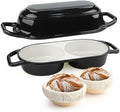 YONILL Mini Double Dutch Oven with Lid for Sourdough Bread Baking (Black) by YONILL