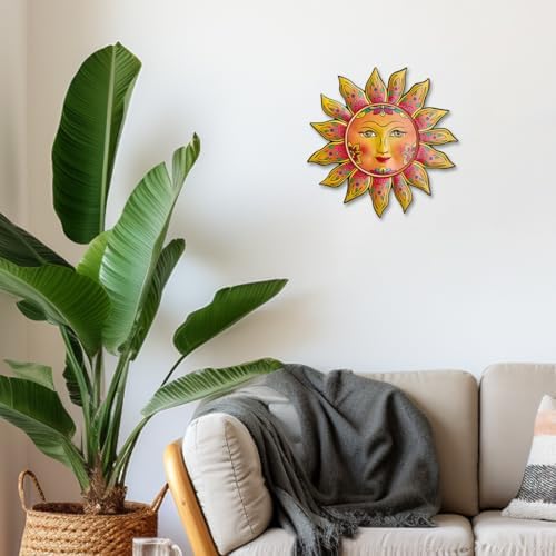 Metal Sun Wall Decor - Sun Flower Wall Art Decoration,Hanging Decoration for Home Garden Farmhouse Yard Patio Fence Living Room Bedroom - Image 5