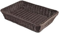 RT&BS Wicker Bread Basket for Serving, Wicker Fruit Basket, Display Baskets for Vegetable Fruit, Reusable Handwoven Serving Baskets for Kitchen, Store, Restaurant, Outdoor (Coffee, M) by RT%26BS
