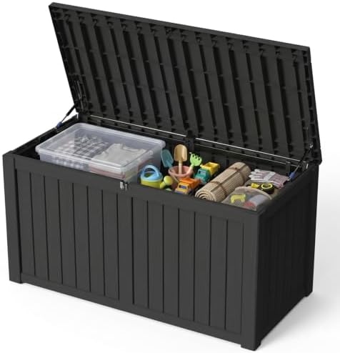 Outdoor Storage Box,180 Gallon Waterproof Deck Box [Upgraded 3.0] by GraceYourYard