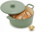 GreenPan x Bobby Flay 5.5QT Enameled Cast Iron Dutch Oven With Lid, Green by GreenPan