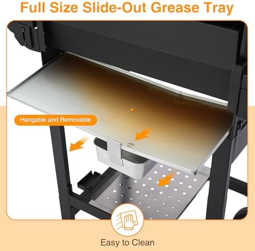 3-Burner Propane Gas Grill with Cast Iron Grates, 38200 BTU output,Foldable Side Shelves for Portable Outdoor Patio Camping, Black (3 Burner) - Image 5