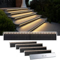 SHONELIGHTING Solar Step Lights Outside, 33 Focused LEDs, Stair Light, 6PK by SHONELIGHTING