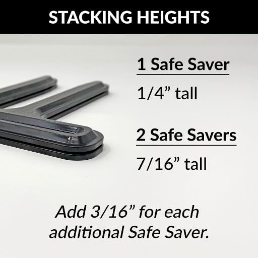 Gun Storage Solutions Gun Safe Stackable Savers, Black Wedge Shims (Pack of 6) - Image 3