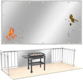 Fireproof Grill Heat Shield for Deck Railing/Wall, 6'x3', Silver by Amerbro