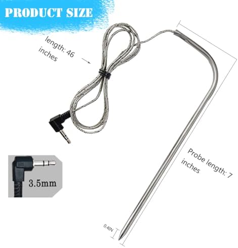Meat Probe Replacement for Traeger Grills, 3.5mm Plug,with 2 Clips - Image 3