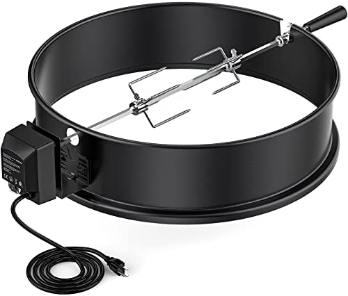 onlyfire Black Coated Steel Charcoal Kettle Rotisserie Ring Kit by onlyfire