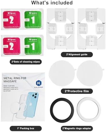Magnetic Adapter Rings 2PCS Compatible for Magsafe,for Kindle Pop Socket Magnetic,for Magsafe Accessories & Wireless Charging for iPhone 17/Air/16/15/14/13 Mini Plus Pro Max/Pixel 8/ S24 Ultra/ S23 - Image 7