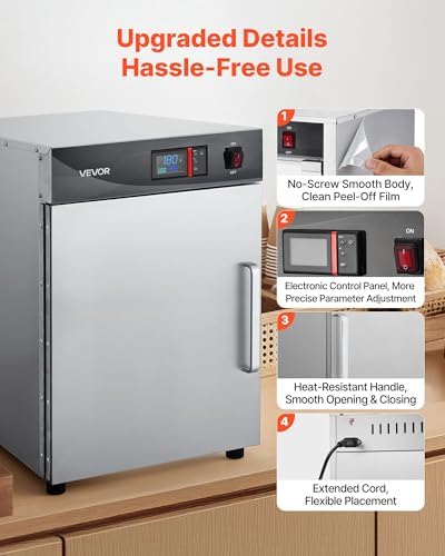 VEVOR Commercial Electric Food Warmer 4 Tier Stainless Steel Single-Door - Image 6