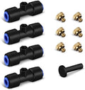 Brass Misting Nozzle Kit, 6 Mister Nozzles + 4 Tee Connectors + 1 End Plug for Outdoor Cooling Misting System by lifeegrn