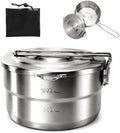 ZOOFOX 18/10 Stainless Steel Camping Pot, 1.5 Quart Food Grade Small Pot with Lid, Locking Handle and Storage Bag, Portable Lightweight Saucepan for Outdoor Cooking, Backpacking, Hiking and Picnic by zoofox