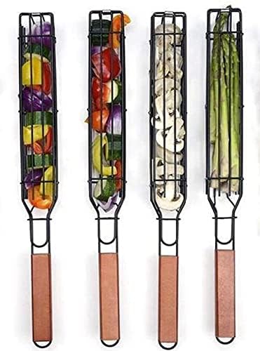 Outset Non-Stick Kabob Grill Basket, Set of 4 19.5" x 2" x 1.5" BBQ Baskets - Image 3