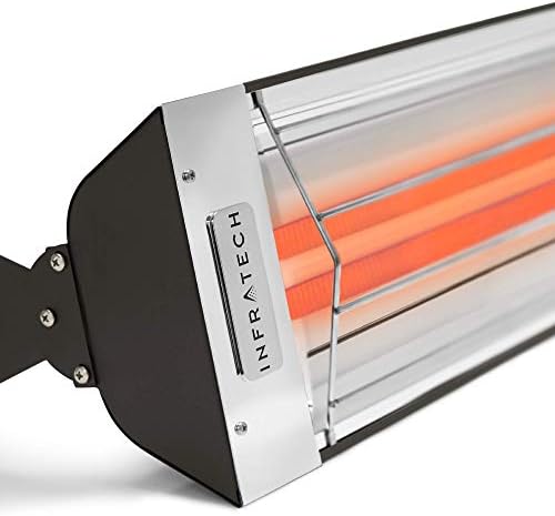 Infratech WD-6024 BL Stainless Steel Fixture Dual Element Electric Patio Heater 61.25" Long, 6000 Watt, 240 Volts, Black Finish - Image 2