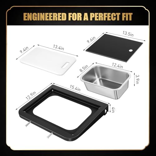 QuliMetal Grill Side Table for Weber Searwood 600/600XL/Smoque/Smoque XL - Image 2