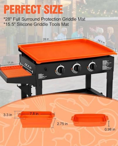 joyhalo Full-Edge 28" Blackstone Silicone Griddle Cover - Image 2