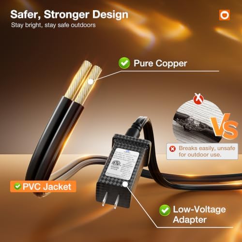 addlon 200FT Outdoor String Lights G40 LED Remote Dimmable Waterproof - Image 5