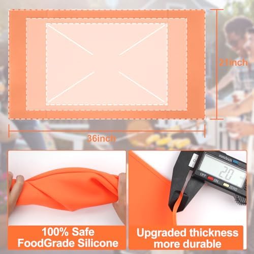 Blackstone Silicone Griddle Cover 36 INCH, Easy Cut to Fit 36",30", 28", 22", Blackstone Silicone Mat All Season Flat Top Protective Grill Cover - Image 4