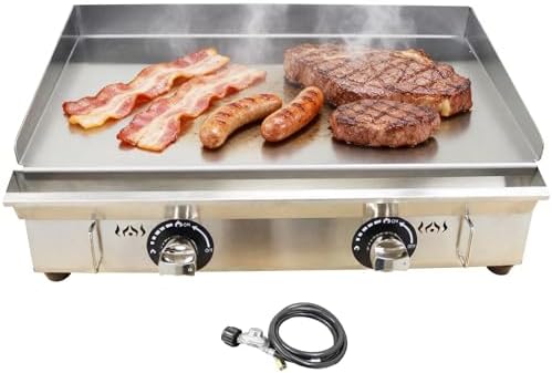 Commercial Countertop Griddle 2800Pa LPG Gas Grill Griddle by EQCOTWEA