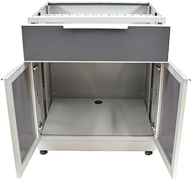 Blue Sky Outdoor Living, OKC3024GDR1DG, 2-Door, 1-Drawer Outdoor Kitchen Cabinet – Durable Weather-Resistant Storage for Patios, Backyards, and Grilling Stations – Slate Gray - Image 4