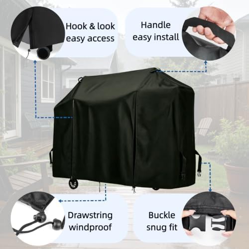 Propane Gas Grill and Griddle Combo Cover for Green Party for MFSTUDIO - Image 5