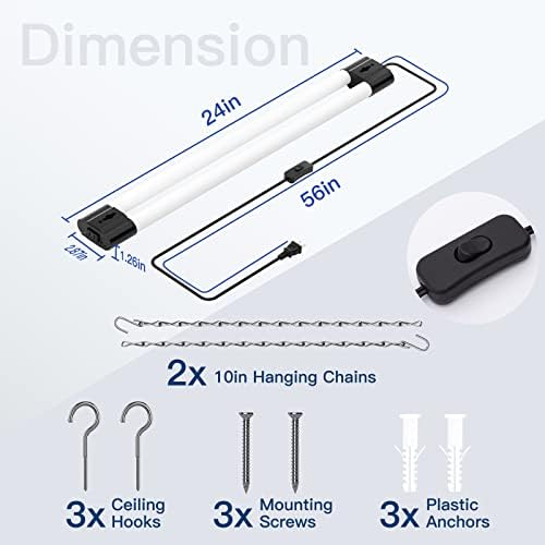 BBOUNDER 4Pack 2FT LED Shop Light, 65000K, 2200LM, Linkable for Garage - Image 6