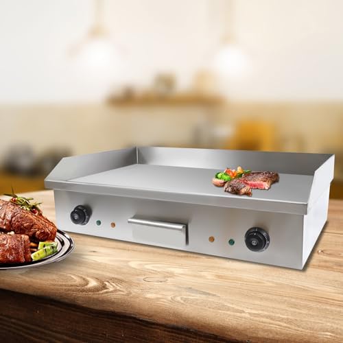 29" Commercial Electric Griddle, 3000W 110V Countertop Flat Top Grill, Non-Stick Stainless Steel, Adjustable Temperature – Heavy Duty for Restaurants, Outdoor Cooking, BBQ - Image 7