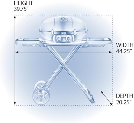 Napoleon TravelQ PRO285X Portable Propane Gas Grill with Foldable Scissor Cart, Black, 2 Burners, Tailgating, Camping, and Small Outdoor Spaces - Image 3