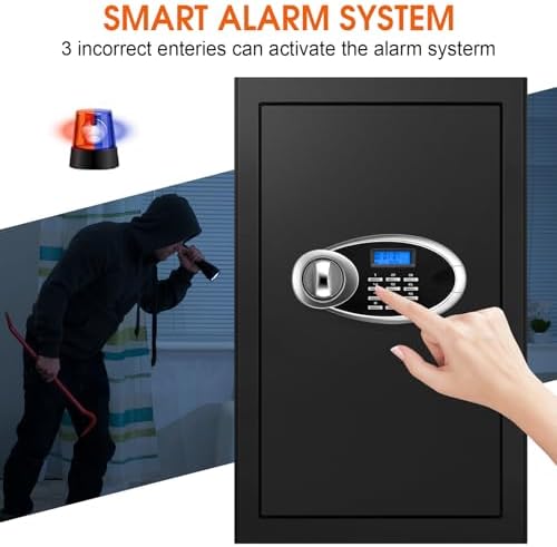 5.2 Cuft Large Safes for Home Use Fire and Water Proof, Heavy Duty Fireproof Safe with Programmable Keypad and Spare Keys, Anti-Theft Personal Security Home Safe Box for Money Document - Image 6