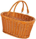Elegant PE Handwoven Oval Storage Basket for Outdoor Camping Picnics and Home Decoration by Unknown