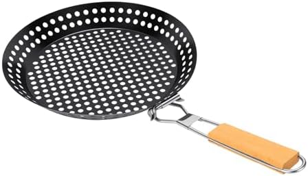 Stainless Steel Grilling Skillet, Foldable Design Camping Skillet, Portable Cooking Pan with Round Heating Finish for Outdoor BBQ - Image 5