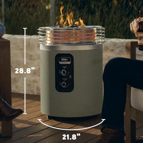 Ninja Fireside360 Fire Pit/Heater, 80,000 BTU, 3 Modes, Spanish Moss - Image 3