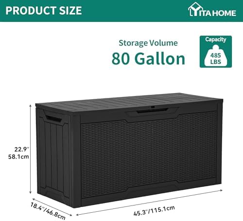 YITAHOME 80 Gallon Outdoor Storage Box - Image 7