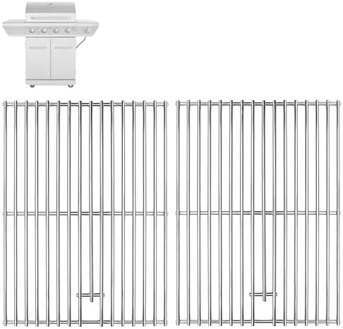 17" Grill Grates for Nexgrill 4-Burner 720-0830H 720-0783E Nexgrill Replacement Parts 5 Burner 720-0888N 720-0888 720-0697, Cooking Grate Grill Parts for Kenmore, Uniflame and More by BBQration