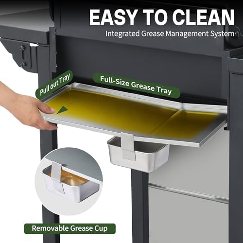 3-Burner Propane Gas Grill with Folding Side Tables, 30,000 BTU - Image 5