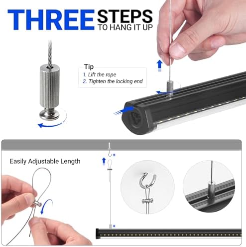 Barrina T8 LED Shop Lights 8FT, 140W 17000LM, 5000K U Shape Black, 10 Packs - Image 5