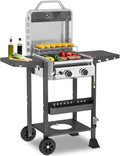 COWSAR 2-Burner Propane BBQ Grill 16000 BTU Stainless Steel Gas Grill by COWSAR
