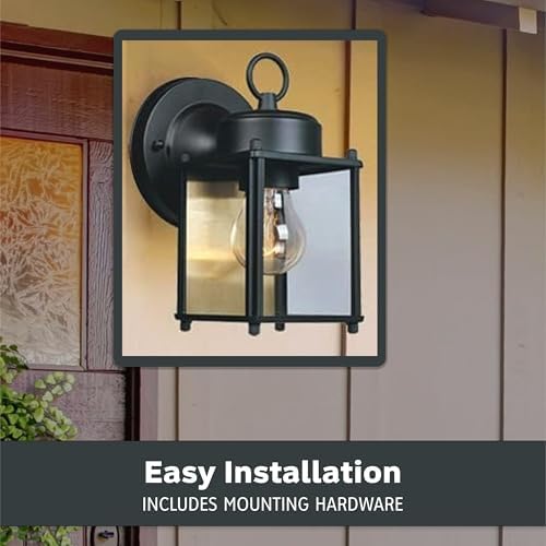 DESIGNERS FOUNTAIN Preston 8 Inch Outdoor Wall Light, Black, 1161-BK - Image 5