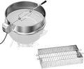 Charkettle Stainless Steel Rotisserie Ring Kit and Stainless Steel Flat Spit Rotisserie Grill Basket by Skyflame