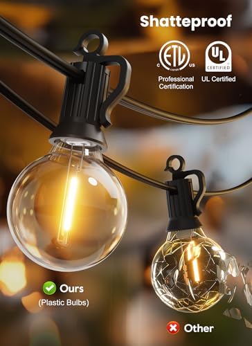 Brightown Outdoor String Lights, 30FT G40 LED IP65 Waterproof Patio Lights - Image 6