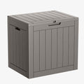 ROJIK 40 Gallon Resin Deck Box, Lockable Waterproof Weatherproof Outdoor Storage Container for Garden Tools, Cushions & Outdoor Accessories（Grey by ROJIK