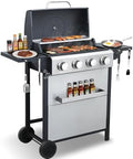 4-Burner Propane Gas Grill with Folding Side Tables, 40,000 BTU by Unknown
