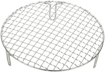 uxcell 9 Inch Round Cooking Rack, Stainless Steel Canning Racks with Legs, Barbecue Mesh Grill for Baking Cooling Steaming Cookware by uxcell