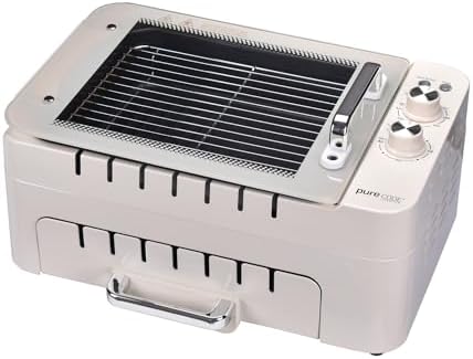 Portable Multi-Function Steam Roaster, 3-in-1 Electric Grill for Grilling, Baking & BBQ, Dual Heating Zones, Smokeless Cooker for Healthy Cooking, Ideal for Apartments, RVs & Outdoor Camping by PURECODE