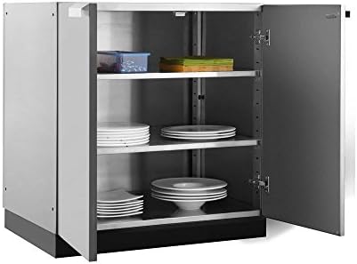 NewAge Products Classic Series 32-Inch Stainless Steel 2-Door Outdoor Kitchen Cabinet - 23" D x 32" W x 36.5" H - Image 5