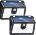 [2 Packs] Solar Motion Sensor Outdoor Lights, Super Bright Solar Lights Outdoor Waterproof, 3 Lighting Modes Security Wall Light for Outside Walking Dog Fence Backyard Deck Garden Door Step Garage by Claoner