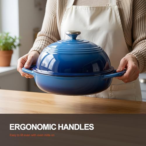 Overmont Enameled Cast Iron Dutch Oven, 6QT Bread Oven with Dome Lid Recipe - Image 2