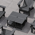 SERWALL Adirondack Table Set of 4, Outdoor Side Table- Gray by SERWALL