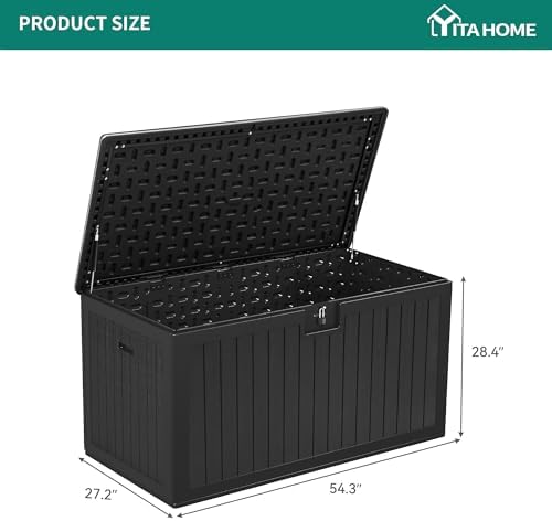 YITAHOME 180 Gallon Double-Wall Deck Box with Side Handles - Image 5