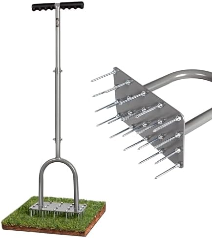 Walensee 4-Row Lawn Aerator Tool with 20 Steel Spikes for Small Yards by Walensee